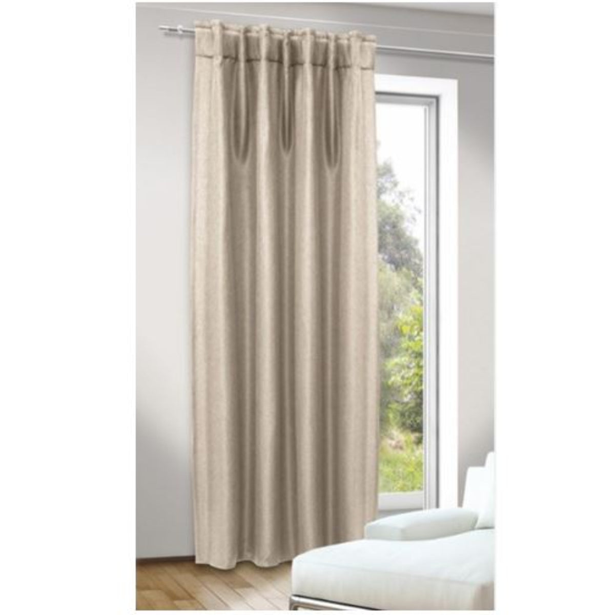 Fertigschal Jolie beige von Albani - Verdunklungsvorhang mit verdeckten Schlaufen