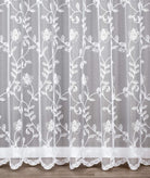Jacquard Sockelstore weiß von Albani - Wohnzimmer Gardine mit Kräuselband