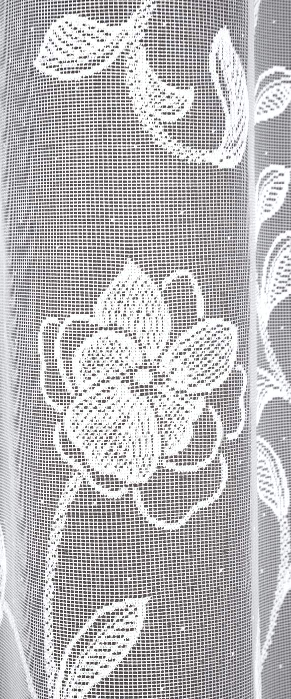 Detailbild Jacquard Sockelstore weiß von Albani - Wohnzimmer Gardine mit Kräuselband