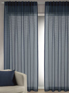 Fertigschal blau von Albani - Dekoschal mit verdeckten Schlaufen und Gardinenband