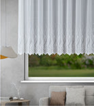Fertigstore Ida weiß von Albani mit Gardinenband - einfache Montage - moderne Wohnzimmer Gardine