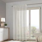 Fertigschal Marika beige von Albani - Vorhang mit verdeckten Schlaufen und Gardinenband