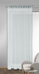 Fertigschal "Bente" silber von Albani - Dekoschal mit verdeckten Schlaufen und Gardinenband