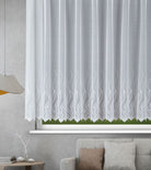 Fertigstore Ida weiß von Albani mit Gardinenband zur einfachen Montage - elegante Gardine für Wohnzimmer