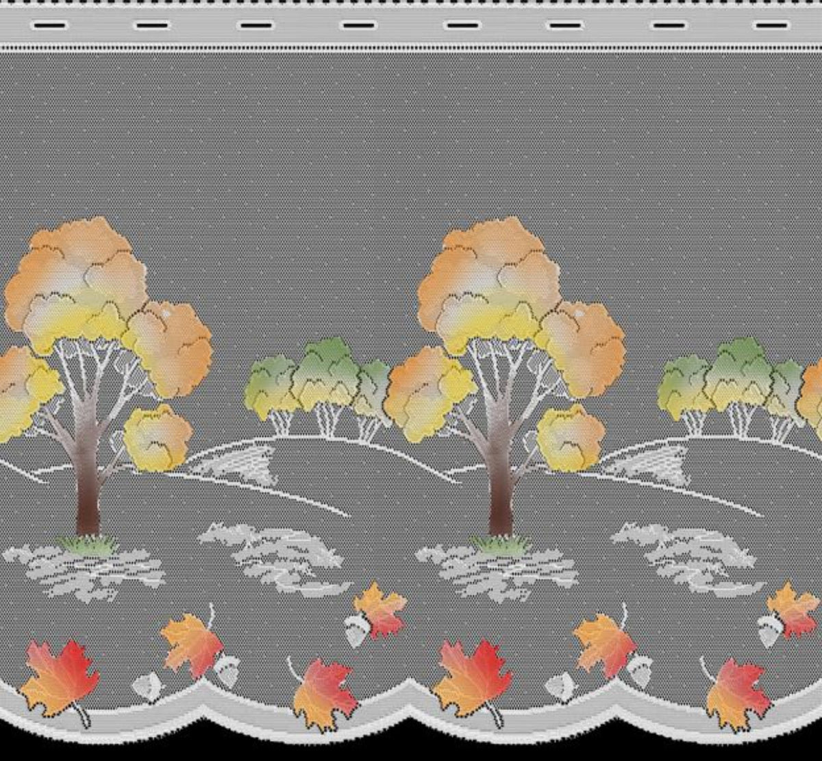 Scheibengardine Herbstbaum bunt von Albani - Panneau für Küche und Bad