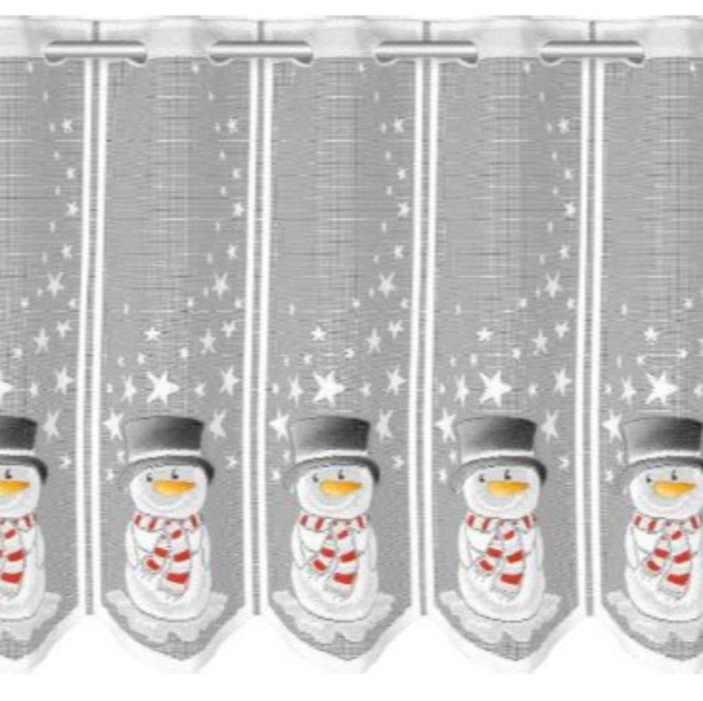 Weihnachtsgardine Schneemann und Sterne von Albani - Küche und Kinderzimmer