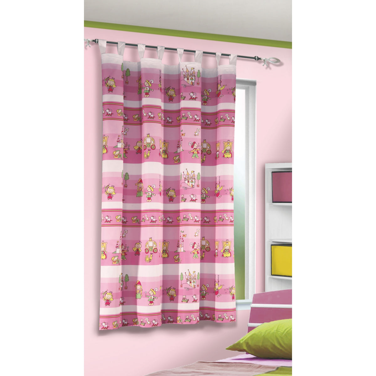 Schlaufenschal Burgfräulein rosa 160x140cm von Albani
