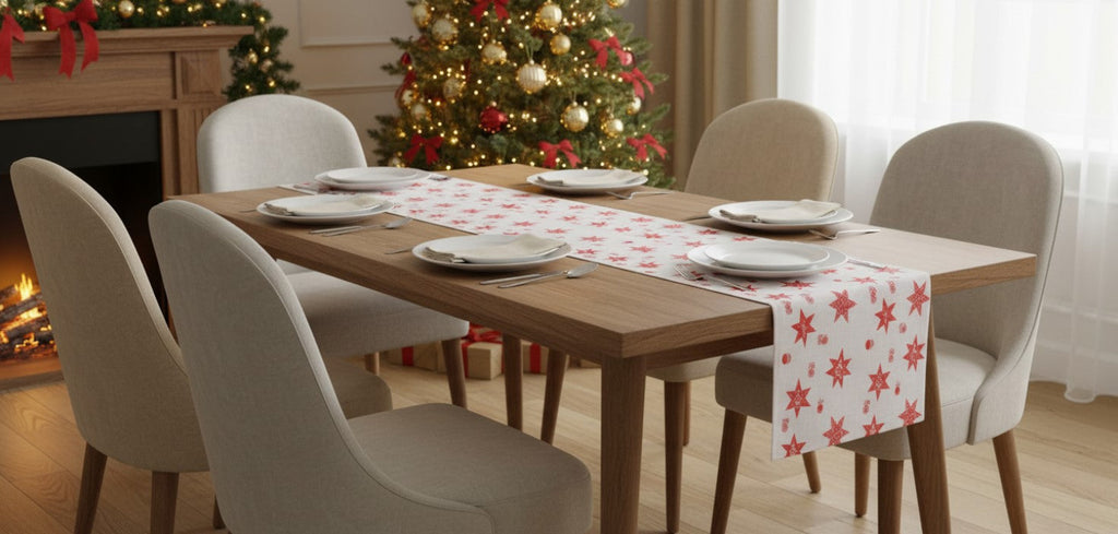 TischläuferStar mit roten Sternen von Albani