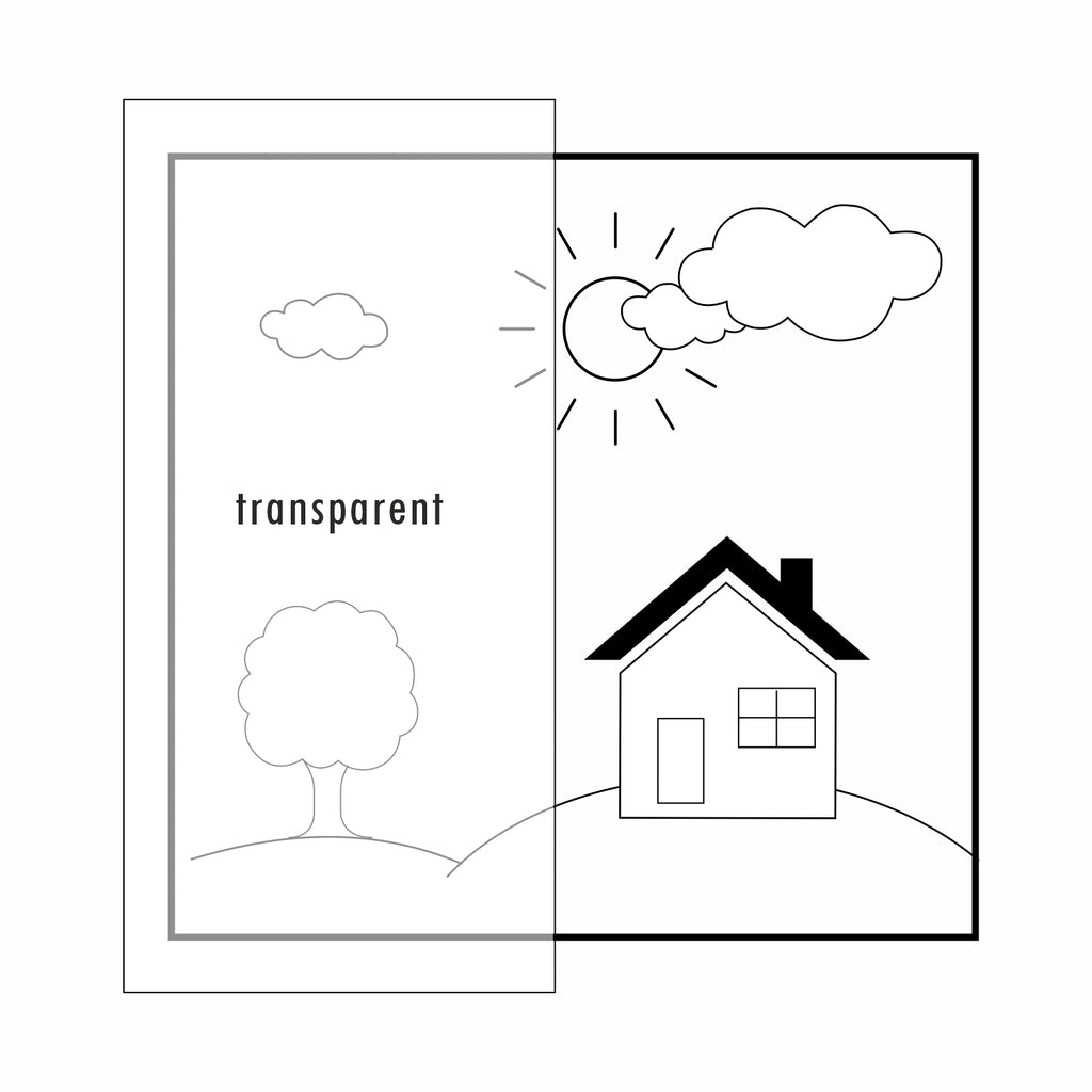 Transparenzsymbol transparent