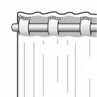 Aufhängeanleitung Fertigschal Luana blau von Albani - Vorhang mit verdeckten Schlaufen